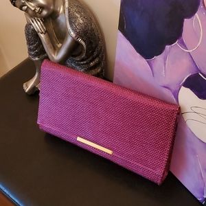 Purple Woven Clutch